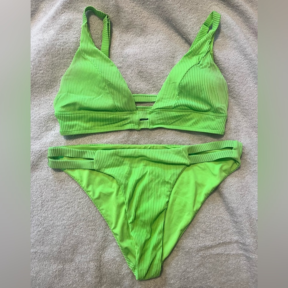 Vibrant Neon Green Bikini Set